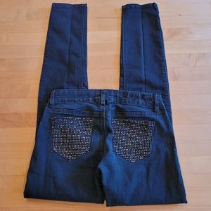 Indigo Rein Rhinestone Jeans Blue Sz 5 juniors